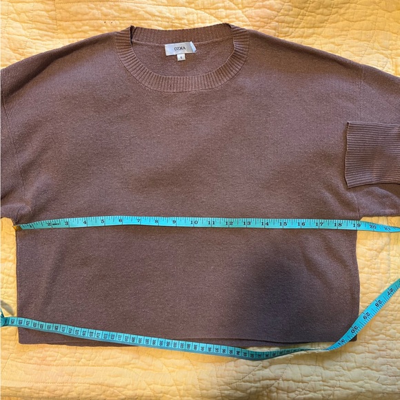 Ozma Noe Crop Sweater in Pima Linen (mushroom) - Picture 4 of 9